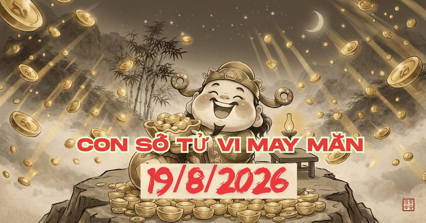 Con Số Tử Vi May Mắn Ngày 19/8/2026: Cặp 3–8 Mở Lối, Tuổi Nào Đón Vận?