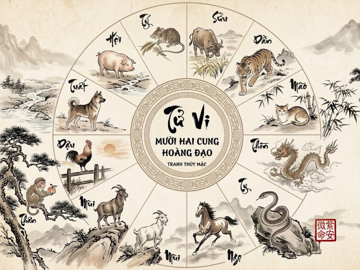 Ý nghĩa 12 cung chức năng trong cấu trúc lá số Tử Vi